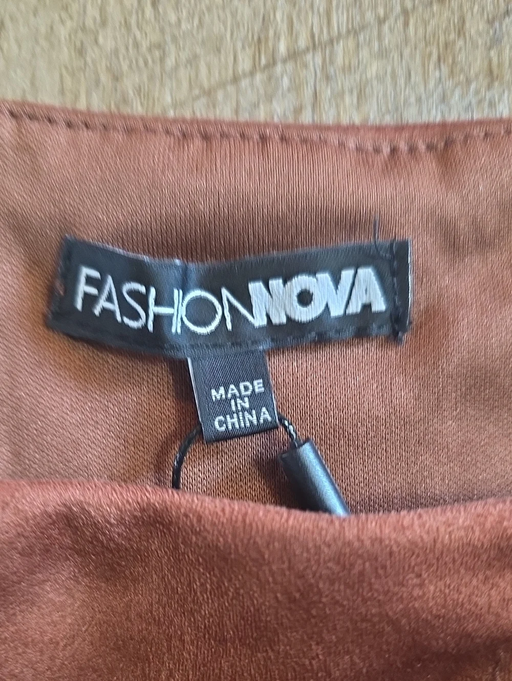 Fashion Nova- Chocolate- Faux Suede Corset Top. Size XL. NWT